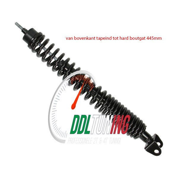 SCHOKBREKER HYDRAULISCH 445MM VESPA PRIMAVERA/ SPRINT ZWART ACHTER DMP
