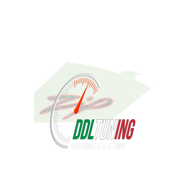 STICKER WOORD ZIP EURO4 ROOD LINKS PIAGGIO ORIG 2H002188