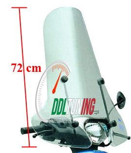 WINDSCHERM HOOG + BEV. SET HELDER ZIP2000 72CM PIAGGIO ORIG 582338