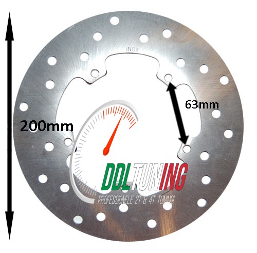 REMSCHIJF VESPA S/ LX/ ET2/ PRIMAVERA/ SPRINT/ PIAGGIO FLY/ ZIP SP2000 200MM