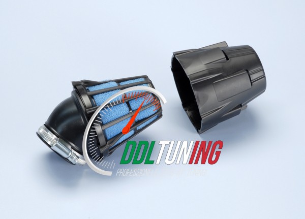 POWERFILTER SCHUIN 46MM ZWART POLINI 203.0097