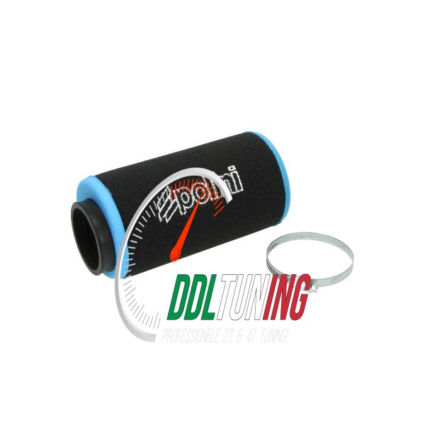 POWERFILTER RECHT 60MM ZWART/ BLAUW POLINI 203.0164