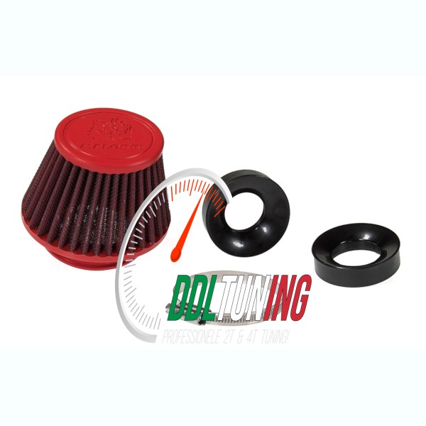 POWERFILTER E18 KORT 60MM ROOD/ ZWART MALOSSI 0417254
