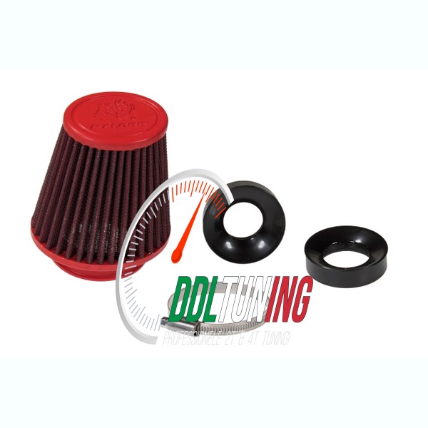 POWERFILTER E18 LANG 60MM ROOD/ ZWART MALOSSI 0417255