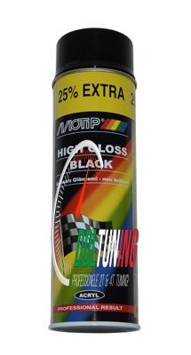 SPUITLAK GLANS 500ML SPUITBUS ZWART MOTIP 04005