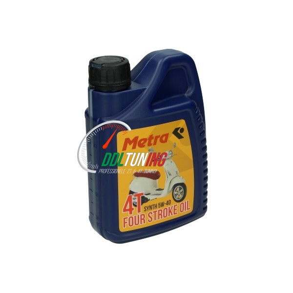SMEERMIDDEL OLIE 5W40 VOL SYNTH. SCOOTER (PIAGGIO) 1L FLES METRAKIT