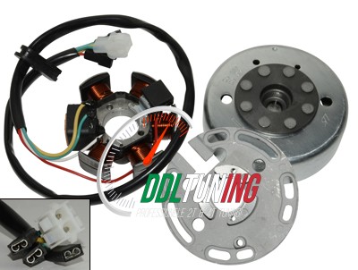 ONTSTEKING+VLIEGWIEL MINARELLI AM6/ DERBI SENDA 5 SPOELEN 2T
