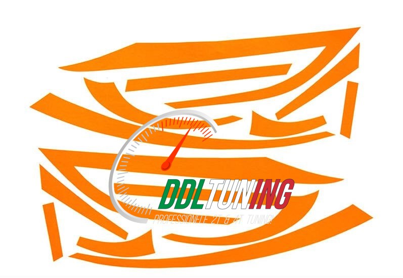 STICKERSET STRIPING R&D PIAGGIO ZIP2000 MKII ORANJE