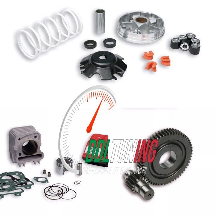 TUNINGKIT MALOSSI 80CC + MALOSSI 80CC ECU + MALOSSI MULTIVAR + MALOSSI VERTANDING VESPA / PIAGGIO 4TAKT 3V I-GET EURO 5