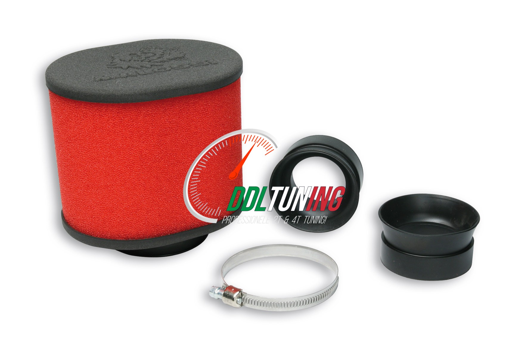 POWERFILTER RED FILTER E15 OVAAL 42/ 50/ 58.5MM MALOSSI 0413434