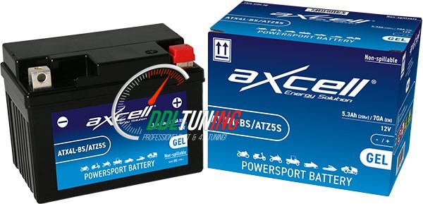 ACCU NT4L-BS GEL PIAGGIO/ YAMAHA/ APRILIA/ DERBI 2T AXCELL 5.3AH
