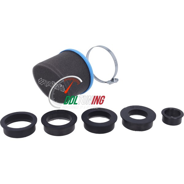 POWERFILTER RECHT 28-55MM ZWART/ BLAUW BIG EVOLUTION POLINI 203.0175