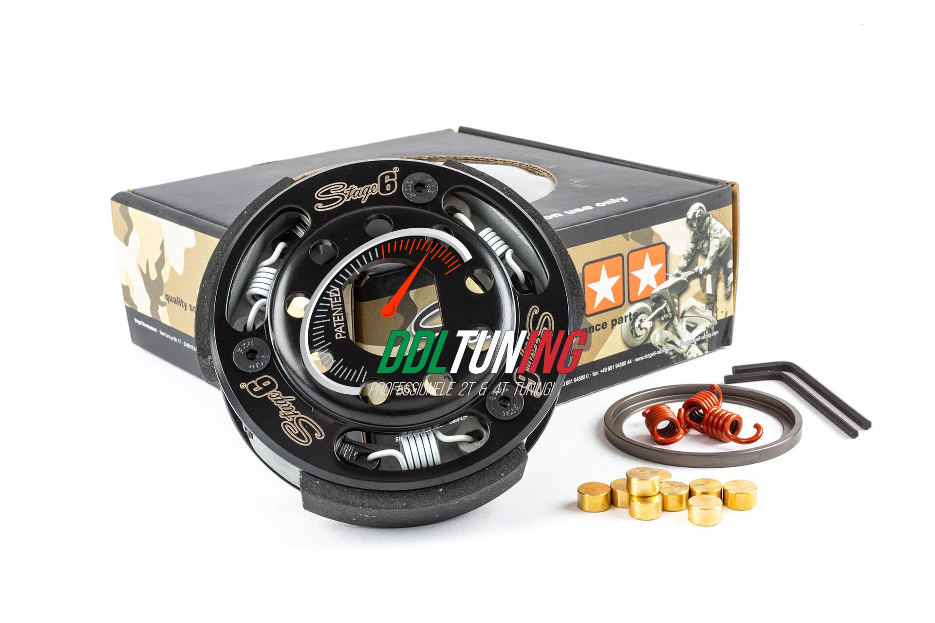 KOPPELING PIAGGIO/ MINARELLI/ PEUGEOT 2T 107MM MK2 STAGE6